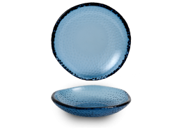 Isla Ocean Blue Organic Glass Bowl